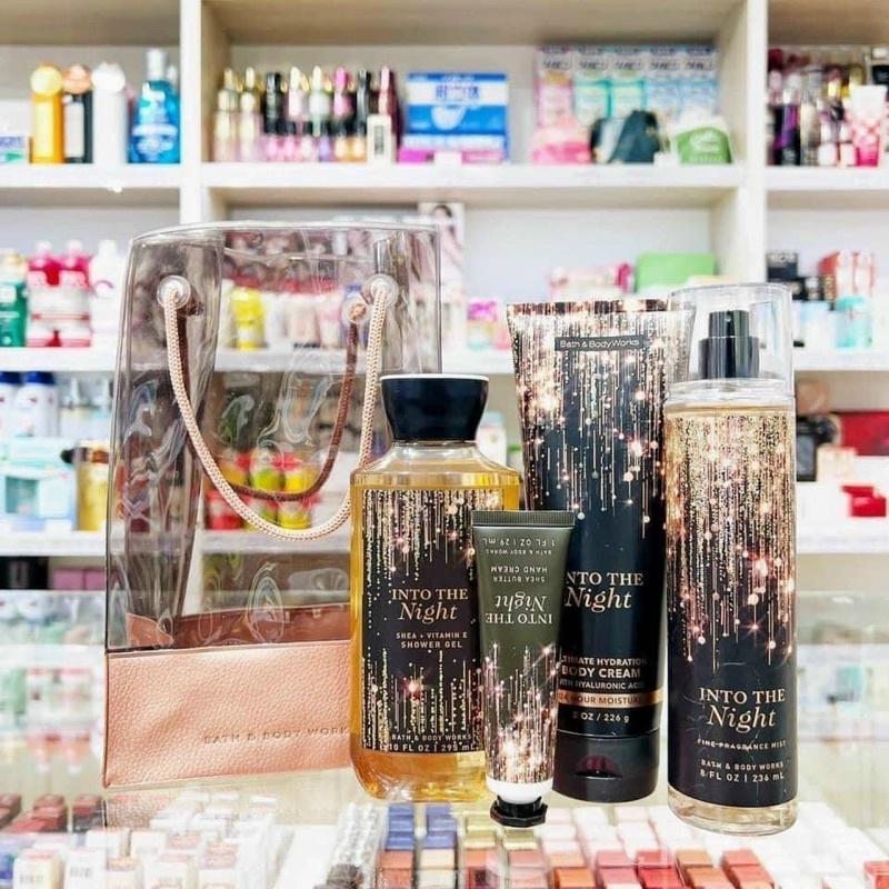 Gift Set 4 Món Bath And Body Work Gift Bag Set Into The Night