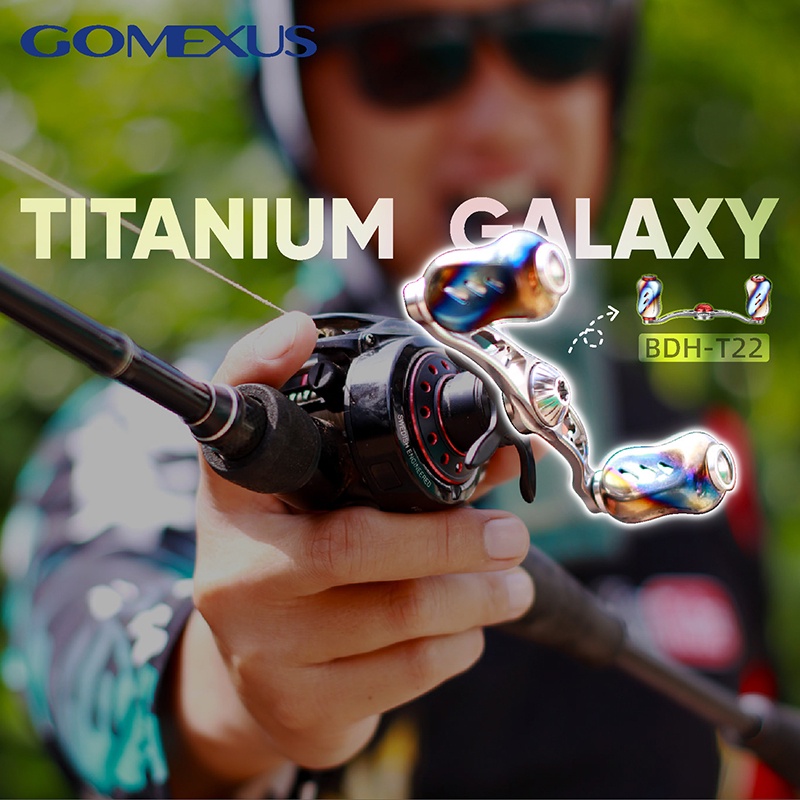 Guồng quay GOMEXUS có tay cầm bằng nhôm cho máy câu cá Daiwa Steez Zillion Shimano Curado Abu Garcia UL 90-100mm BDH T22