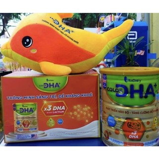 Gấu bông cá heo Vàng, quà tặng sữa Colos DHA