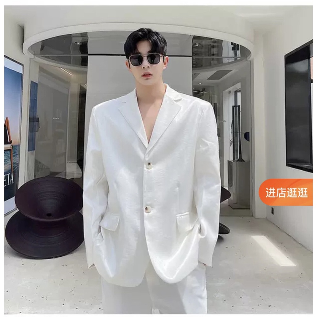 Áo Blazer Nam,Form Rộng,Có Độn Vai ,Phong cách Hàn quốc kiểu unisex