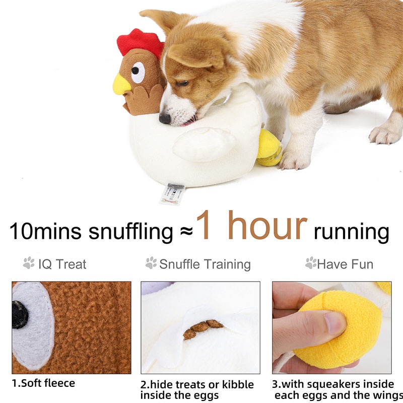 HamshMoc Đồ Chơi Nhồi Bông Mềm Mại Phát Ra Tiếng Kêu Khi Gặm Cho Thú Cưng 10 Tuổi