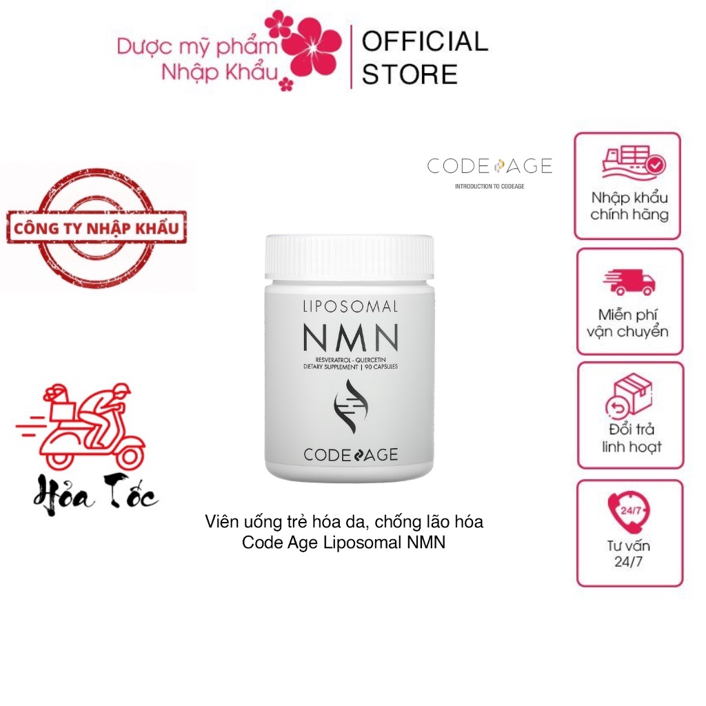 HÀNG NHẬP KHẨU - Viên Uống Code Age Liposomal NMN chống lão hoá tổng thể CODEAGE 90 Viên