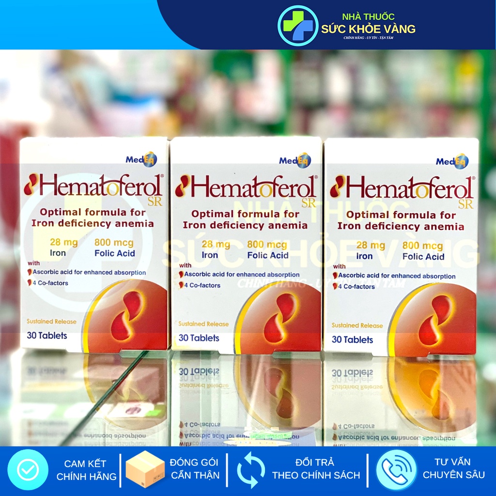 HEMATOFEROL - Viên Uống Bổ Sung Sắt, Acid Folic Cho Mẹ Và Bé (Hộp 30 viên)