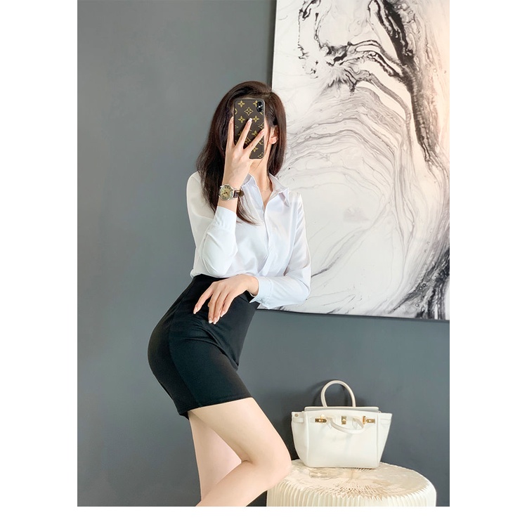 Chân váy công sở form ôm CERA-Y màu đen CR40V66