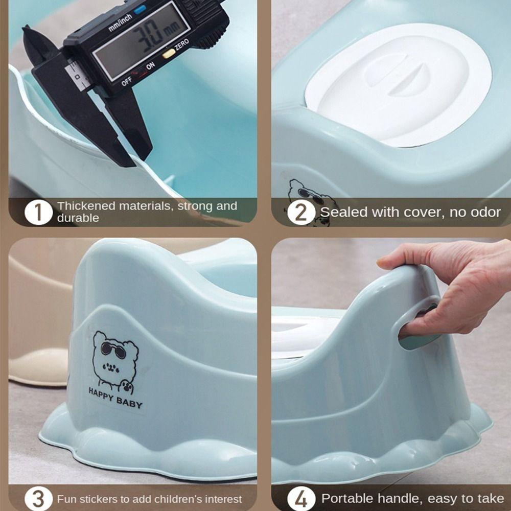 Bô Vệ Sinh Bằng Nhựa Chống Rò Rỉ Thiết Kế Dễ Thương Tiện Dụng Cho Bé Trai