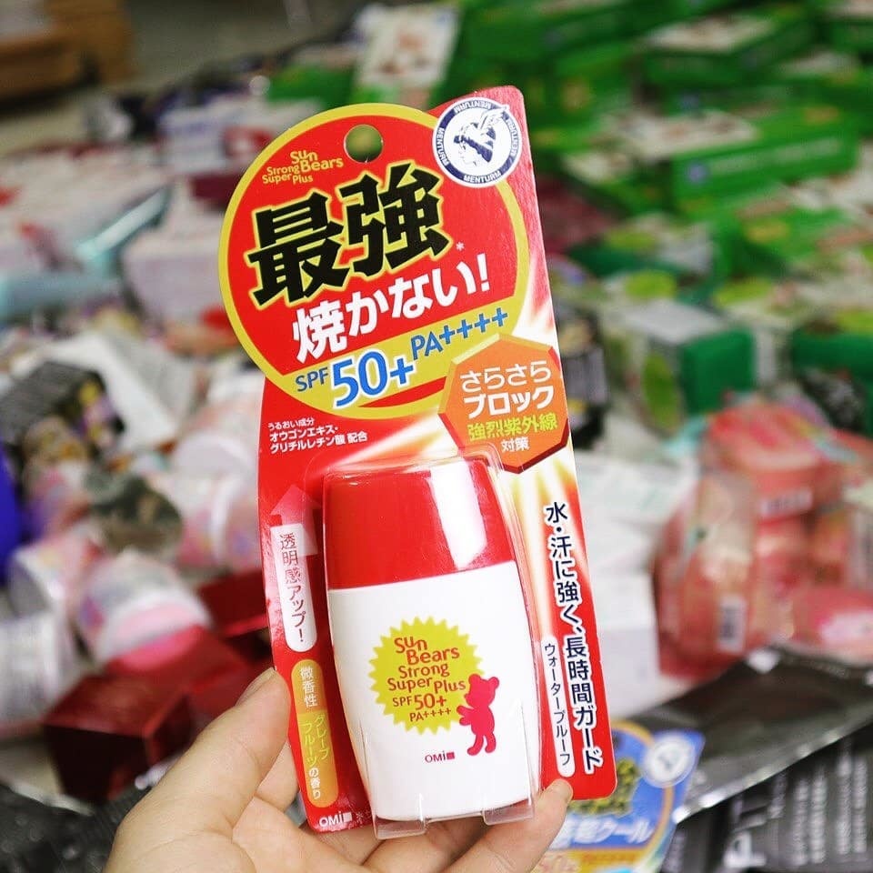 Kem chống nắng Omi Sun Bears SPF 50+ PA Nhật Bản [30g] an toàn cho trẻ em