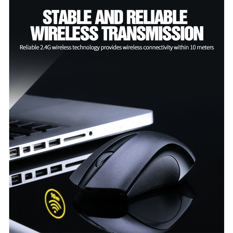 Chuột không dây Gloway Q2 _Chuột Gaming - Chuột văn phòng - Chính Hãng - Độ nhạy 1200DPI - BH 12 Tháng