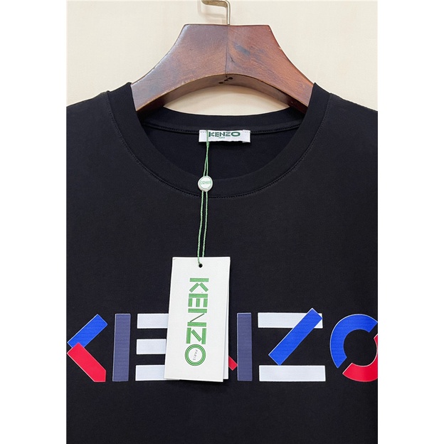 Áo Thun cotton Tay Ngắn Cổ Tròn In Chữ Kenz0 Cá Tính Cho Nam Size S-4XL