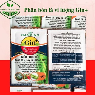 Phân bón lá, Phân bón vi lượng Gin+, phục hồi cây trồng