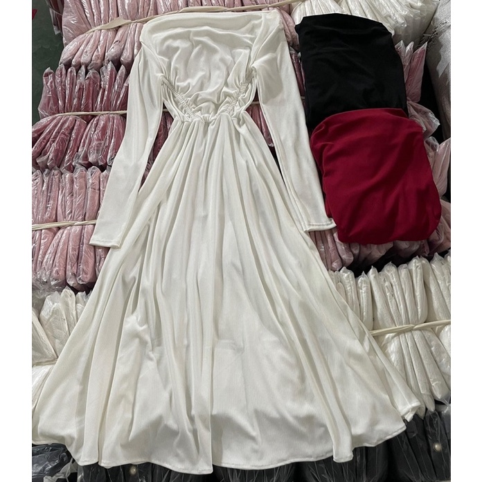 váy trễ vai cổ đổ 213