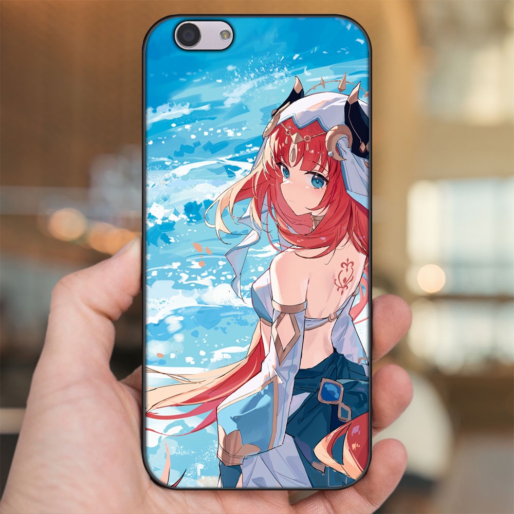 Ốp lưng Oppo F1s, F3, F3 Plus viền đen in hình Nilou Genshin Impact