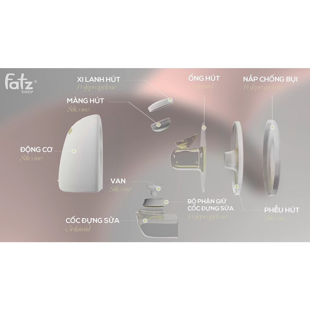 MÁY HÚT SỮA ĐIỆN RẢNH TAY VÀ KHÔNG DÂY FATZBABY FREEPRO 1 - FB1270BT