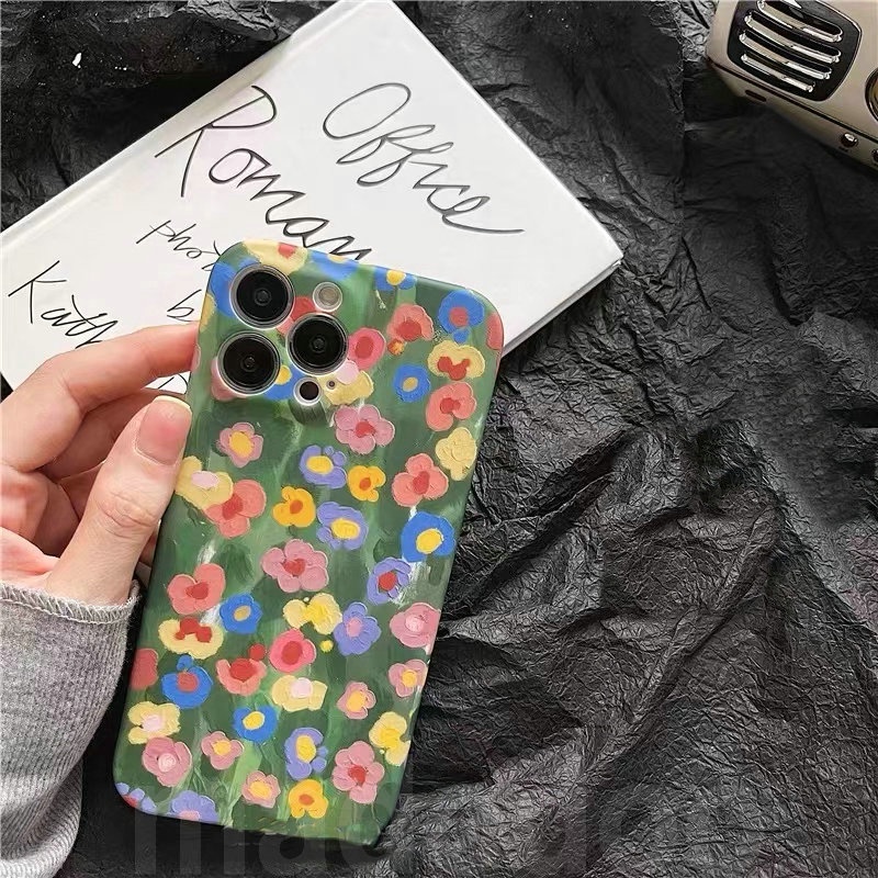 For IPhone 14 Plus 13 Pro Max 12 11 ProMax Mini X Xs Xr 6 6s 7 8 Plus 6+ 6s+ 7+ 8+ Xsmax 14Promax 13Promax 12Promax 11Promax ins Cute Fine Hole Retro Tpu Shockproof Soft Phone Case MDD 21