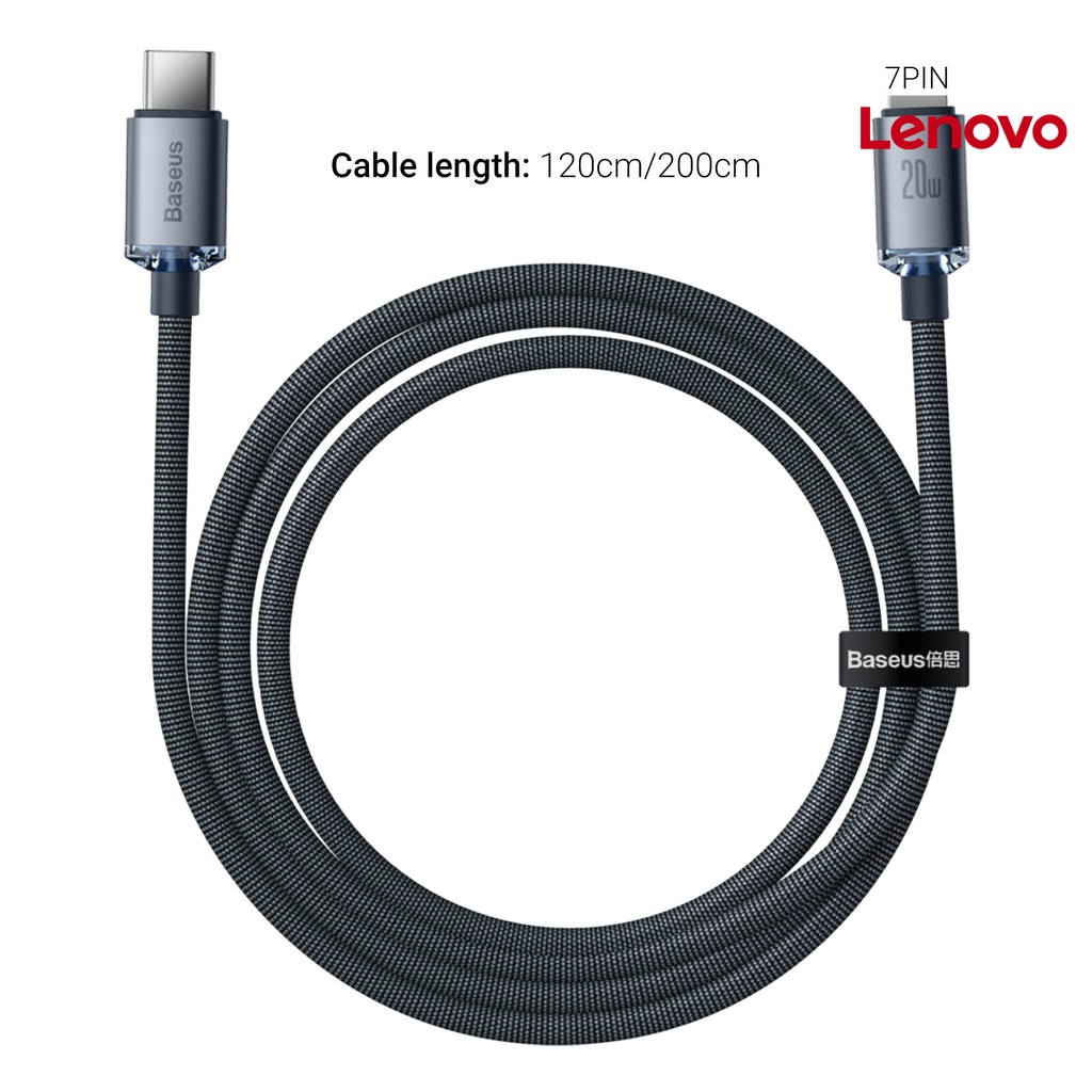 Dây cáp LENOVO truyền dữ liệu tích hợp sạc nhanh KC-1.2m/2m PD 20W thích hợp cho iOS
