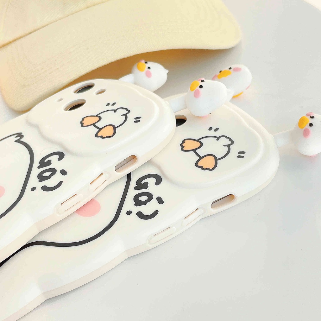 Ốp Điện Thoại In Hình Vịt Hoạt Hình Dễ Thương Cho IPhone14Pro Max 11 Pro Max XR XS X 12 13Pro