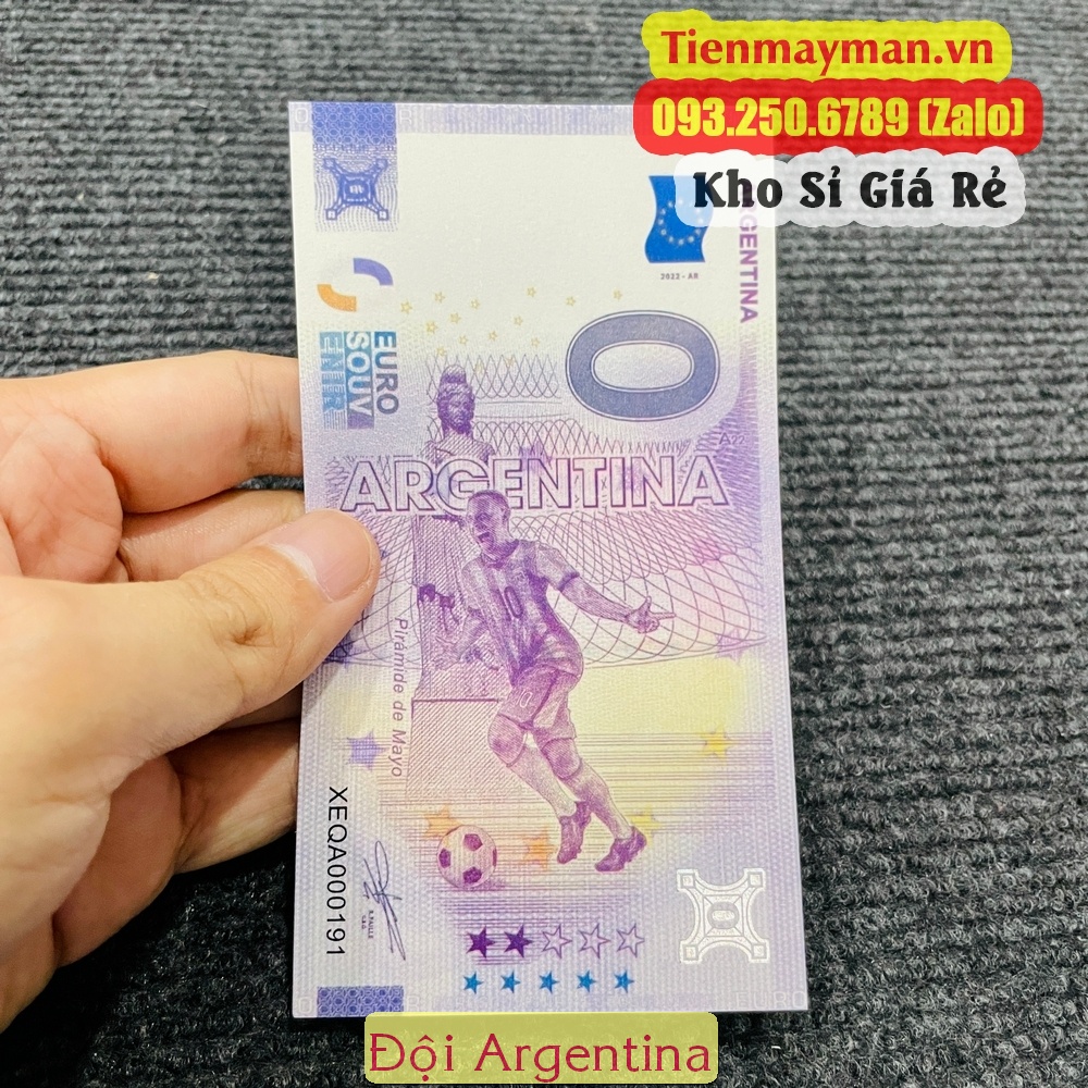 [SIÊU HÓT] Tiền lưu niệm Worlld Cup Qatar 2022 mệnh giá 0 Euro cực độc