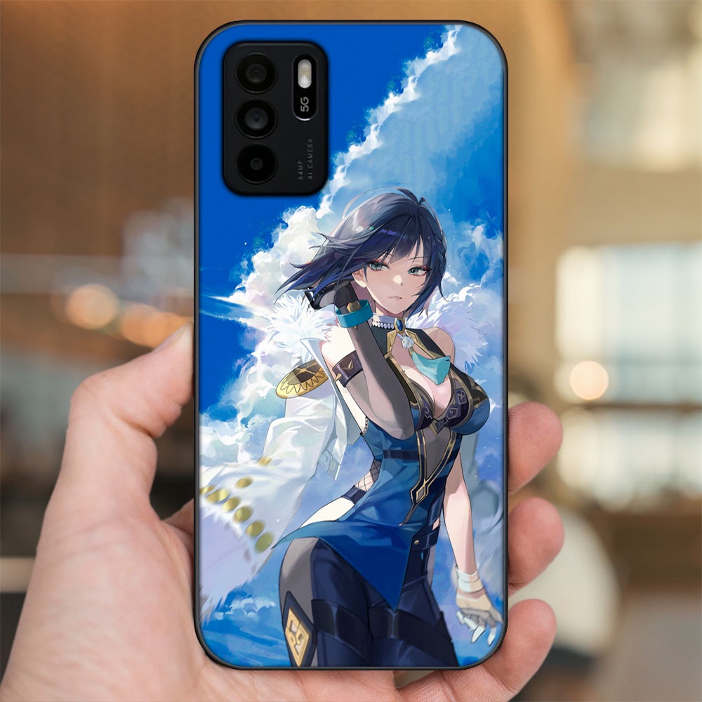 Ốp lưng Oppo Reno 6Z 5G viền đen in hình Yelan Genshin Impact