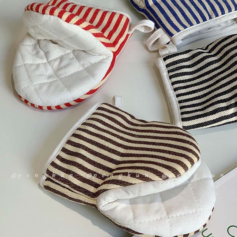 Găng Tay cotton Lanh Dày Dặn Cách Nhiệt Chống Bỏng Phong Cách Nhật Bản Tiện Dụng Cho Gia Đình