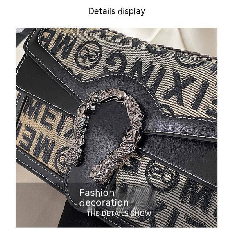 Túi Xách Đeo Vai Phối Dây Xích Thời Trang Thu Đông 2022 Dành Cho Nữ