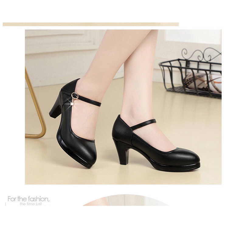 Giày Cao Gót 5CM Da Mềm Thời Trang Công Sở Thanh Lịch Cho Nữ