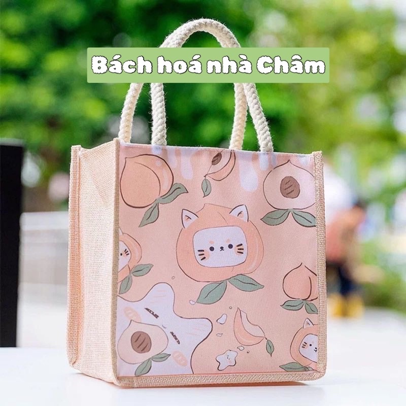 Túi cói mini mẹ và bé... 20x22x13cm