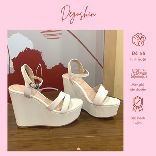 Giày sandal nữ, giày sandal đế xuồng 12cm Degoshin - tôn dáng, nhẹ êm và chắc chân