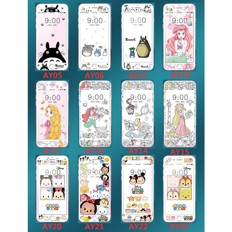 Kính Cường Lực Hoạt Hình 3D 9H 6 6s 7 8 Plus Iphone7 Iphone8 Plus Se2