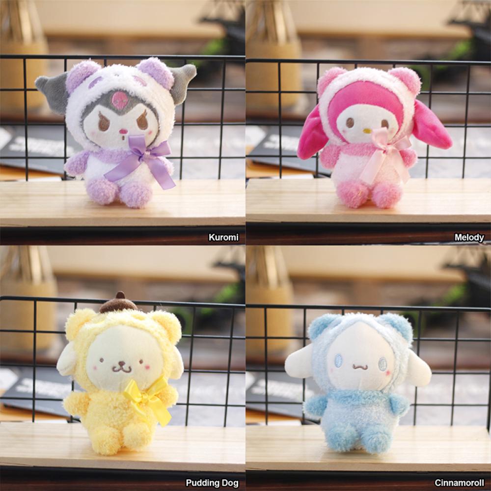 Móc Khóa Hình Thú Nhồi Bông Kuromi Melody Cinnamon Pochacco 12cm A5I2 Dễ Thương