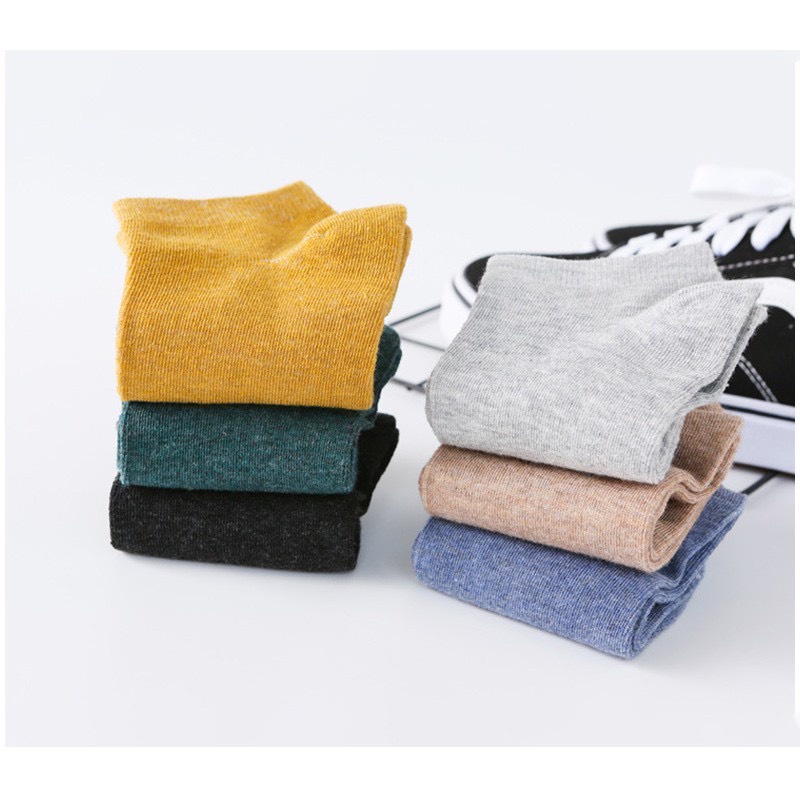 Tất Vớ Ngắn Cho Cả Nam Và Nữ Vải Cotton Kháng Khuẩn Chống Mùi Hôi Nhiều Màu Basic Đẹp Cao Cấp 88341