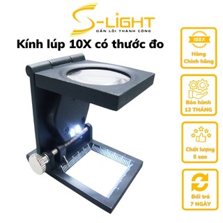 Kính lúp 10X có thước đo 9005A tích hợp đèn led trắng
