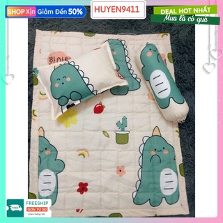Bộ Chăn Gối Cho Bé 3 món,Chăn được trần bông
