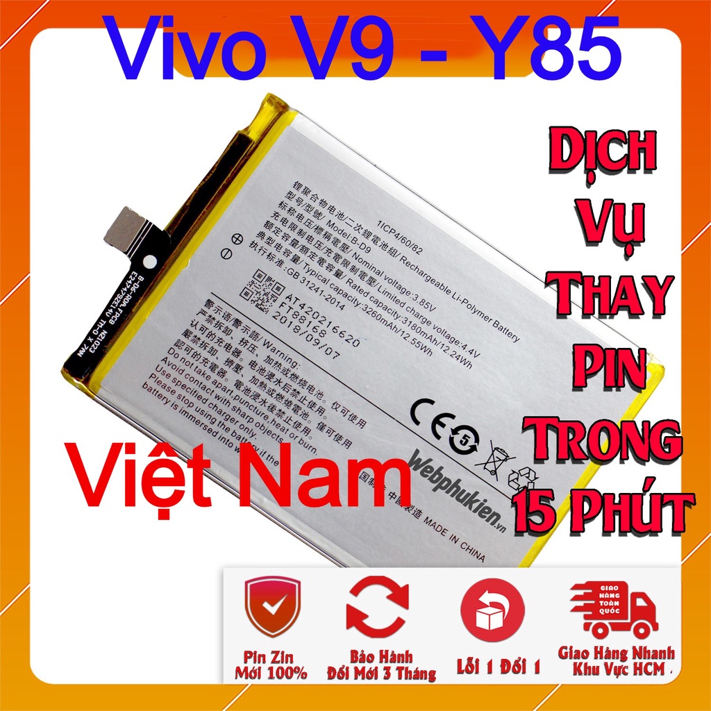 Pin Scud cho Vivo V9, Y85 B-D9 - 3260mAh