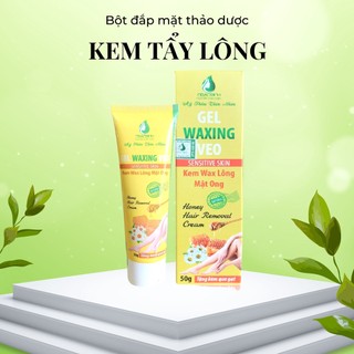 Gel Waxing Veo, Kem Wax Lông Mật Ong,Kem Tẩy Lông Ngân Bình,Kem Triệt Lông  50gr tặng kèm que gạt
