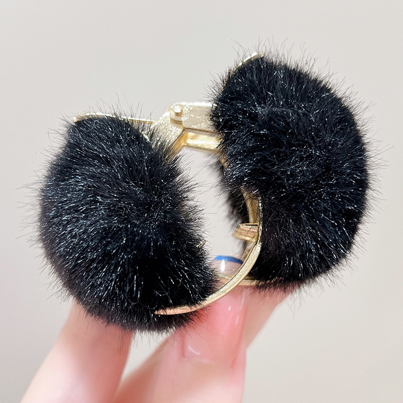 Kẹp Tóc Đuôi Ngựa Bằng Lông Nhung Dễ Thương Xinh Xắn Phong Cách Hàn Quốc Cho Bé Gái