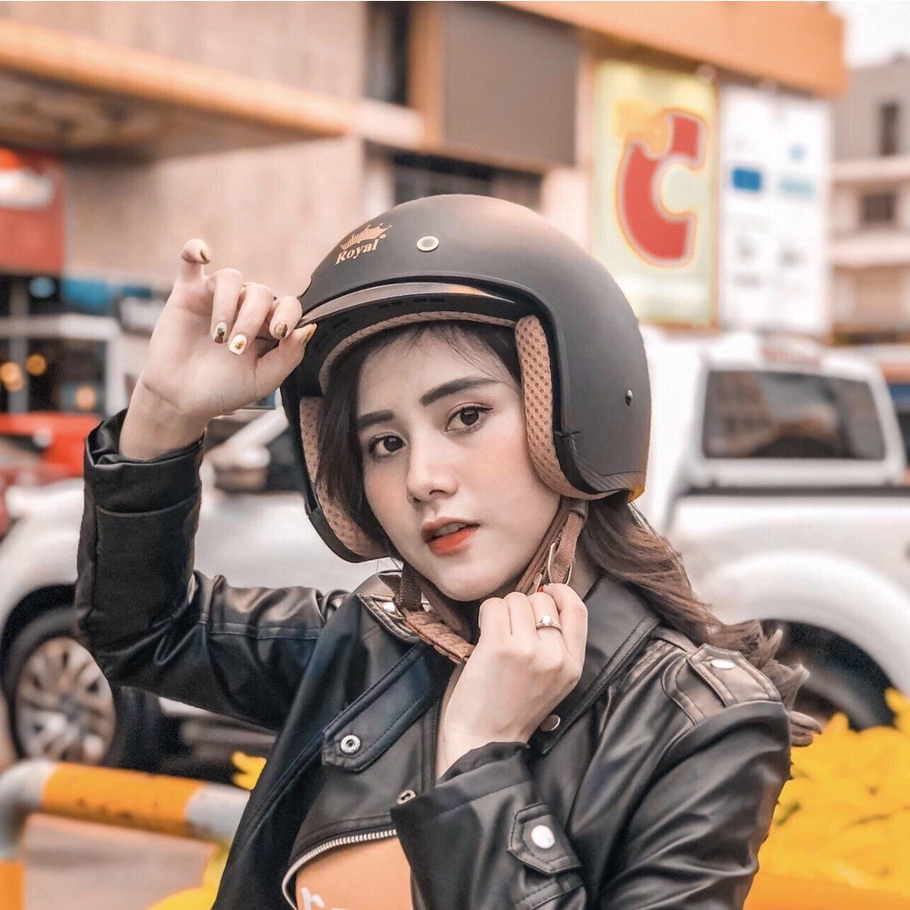 Mũ 3/4 Royal M139 kính ẩn, giá rẻ, chính hãng, giá tốt