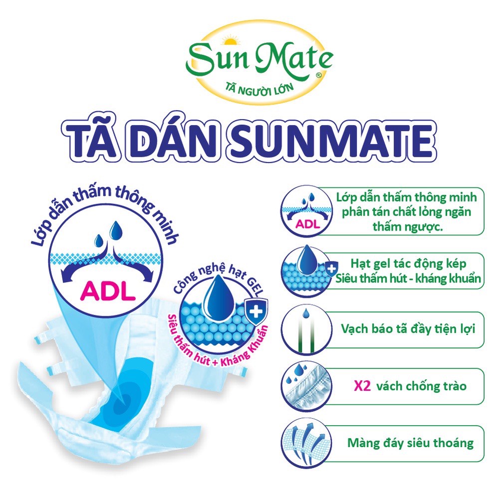 Bỉm Unidry dán M76,L68,XL62 miếng