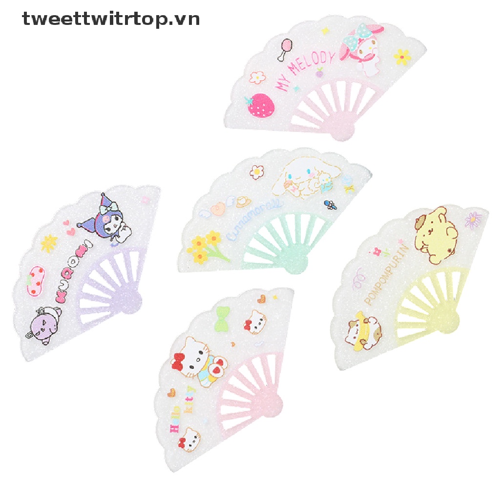 Set 5 Quạt Mini Hình Động Vật Hoạt Hình Trang Trí Nội Thất Nhà Búp Bê