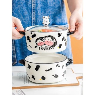 Bát sứ ăn mì bò sữa đáng yêu