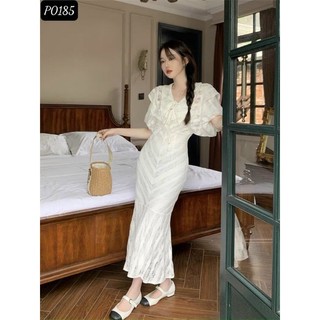 Đầm ren body cổ bèo đuôi cá