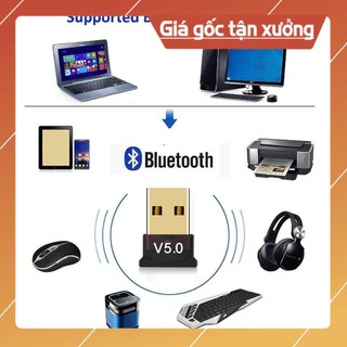 [V5.0] USB Bluetooth 5.0 cho PC -USB Bluetooth Máy tính kết nối 20m V5.0 [TIỆN DỤNG] (trungcuong1688)