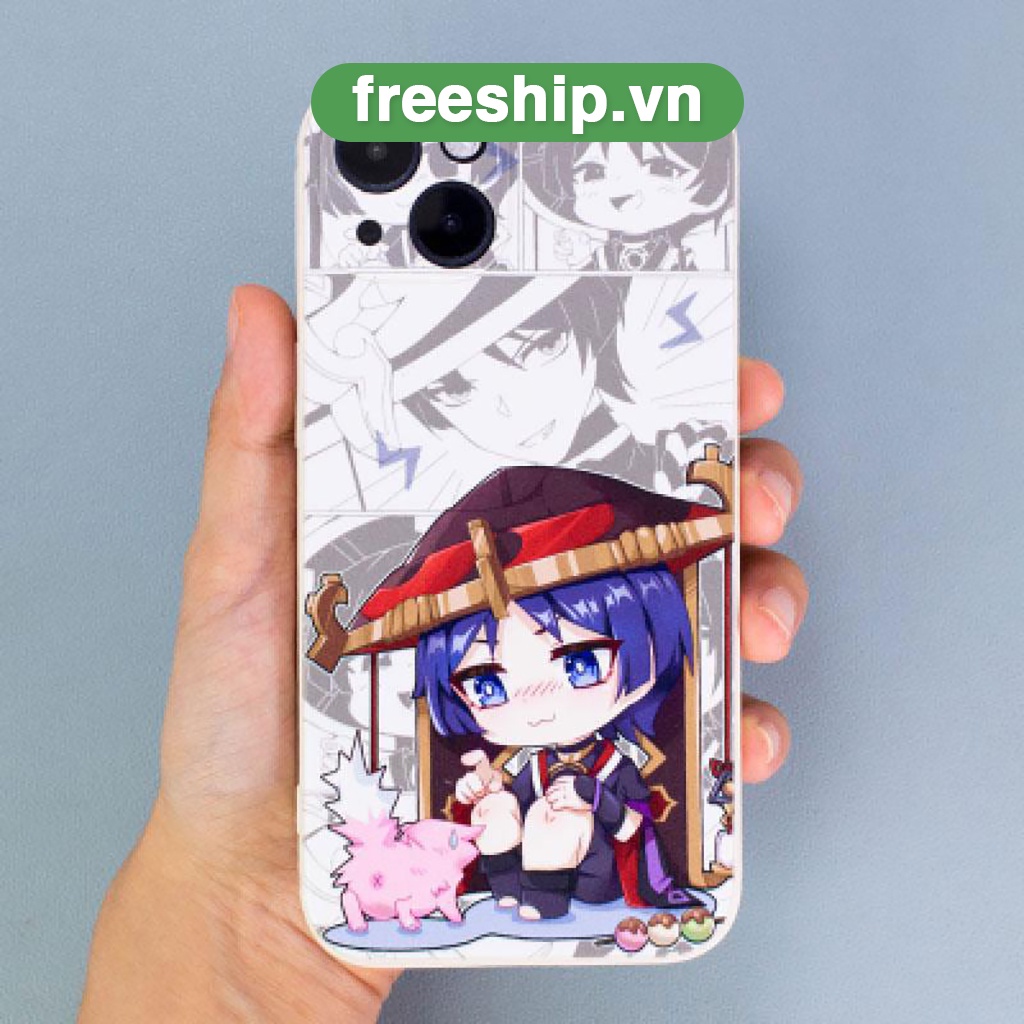 Ốp iphone truyện tranh anime tóc xanh ốp vuông bảo vệ cam 6/6splus7/7plus/8/8plus/x/xr/xs/11/12/13/14/pro/max/plus/anime