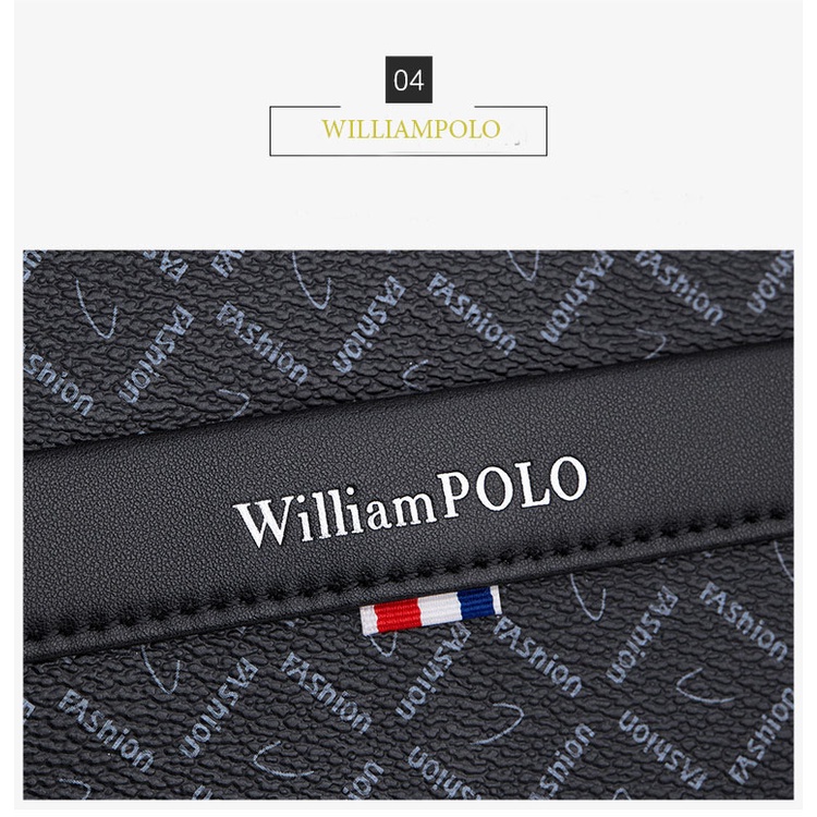 Cặp xách da nam công sở cao cấp chính hãng Williampolo -POLO203060