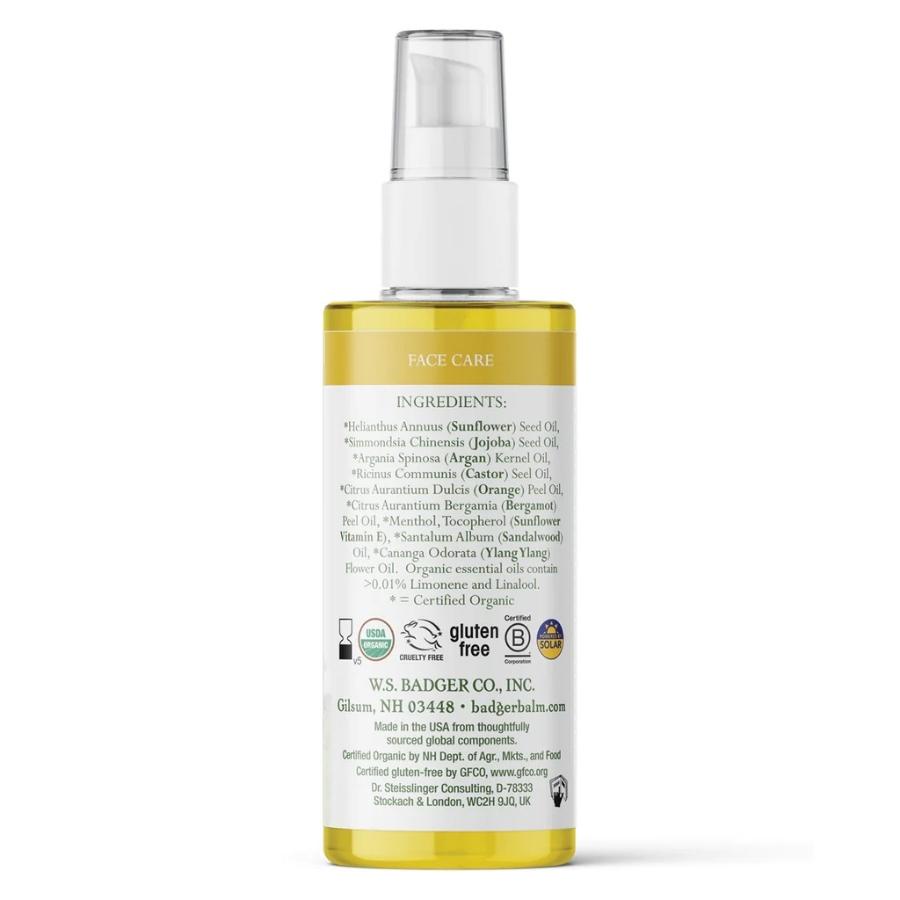 Dầu massage mặt, tẩy trang không nhũ hóa BADGER Argan Cleansing Oil - 59.1 ml