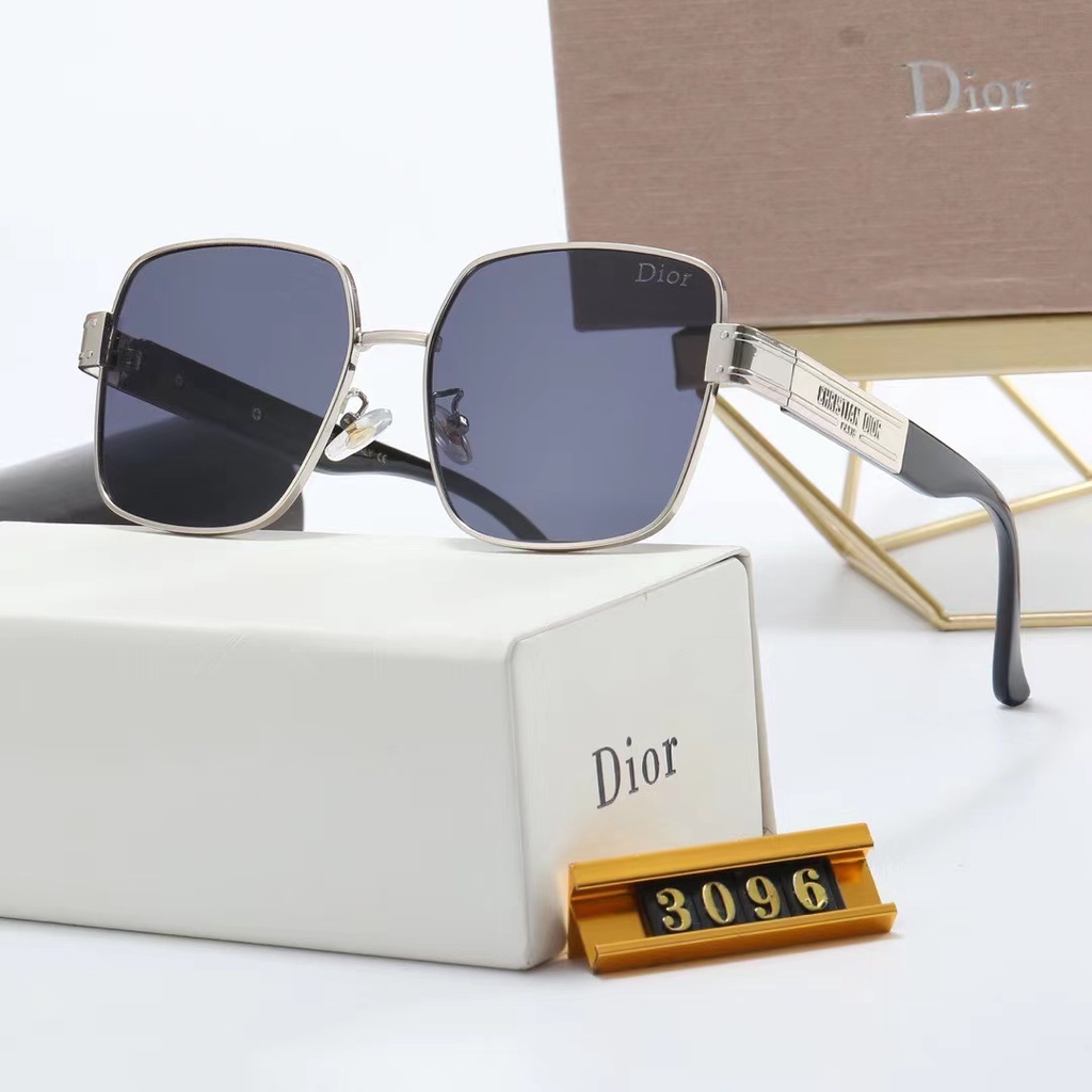 Kính Chống Tia UV400 Tròng Vuông Kim Loại Chống Phản Quang Thời Trang Cho Nam Và Nữ