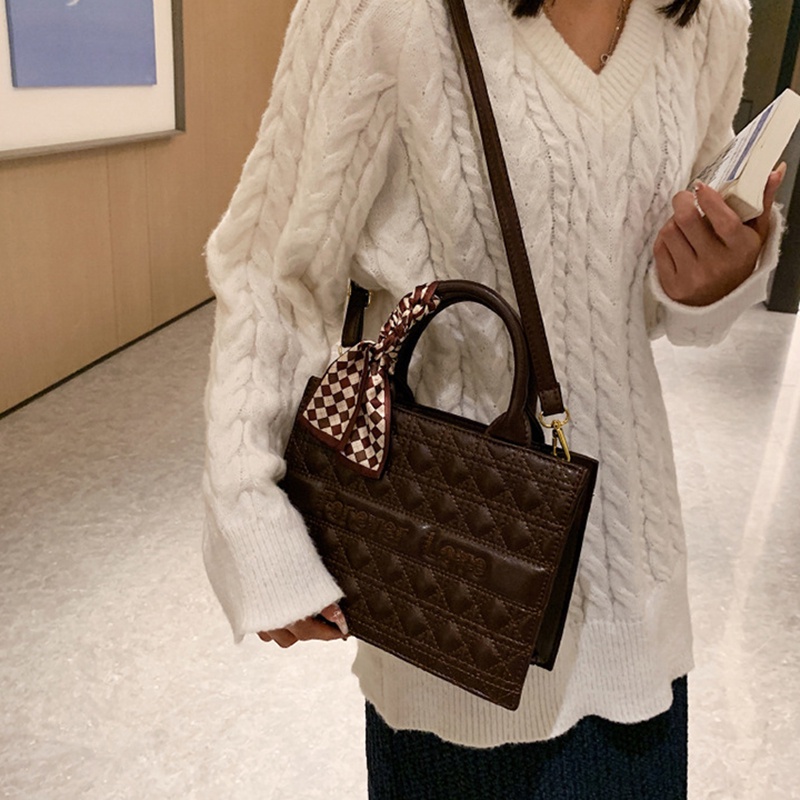 IELGY Túi Xách Cỡ Lớn In Chữ Phong Cách retro Hàn Quốc Cho Nữ