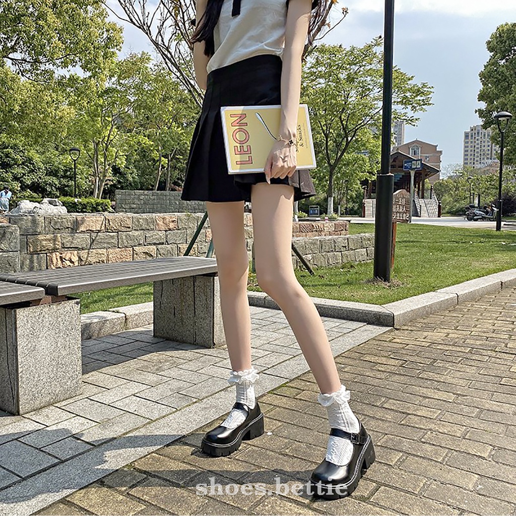 Giày Mary Janes đế răng cưa 7cm