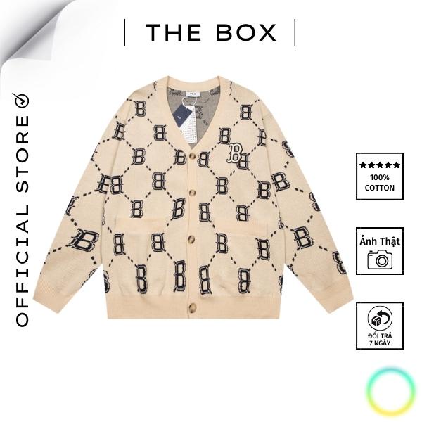 Áo khoác cardigan M.L.B unisex form rộng vải len chính phẩm chuẩn hãng 1:1 | THE BOX STUDIO