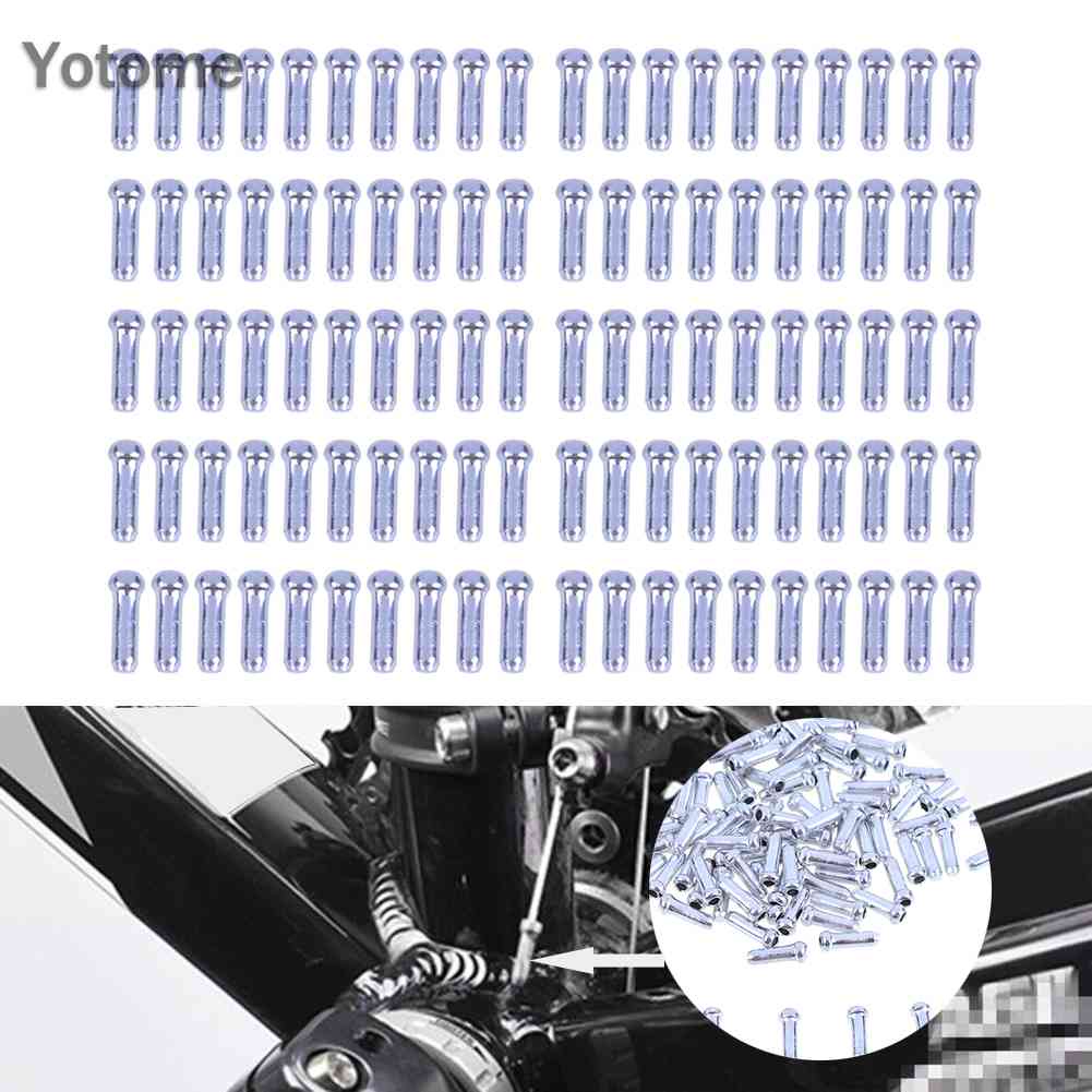 Set 100 Đầu Bọc Dây Phanh Xe Đạp Bằng Nhôm