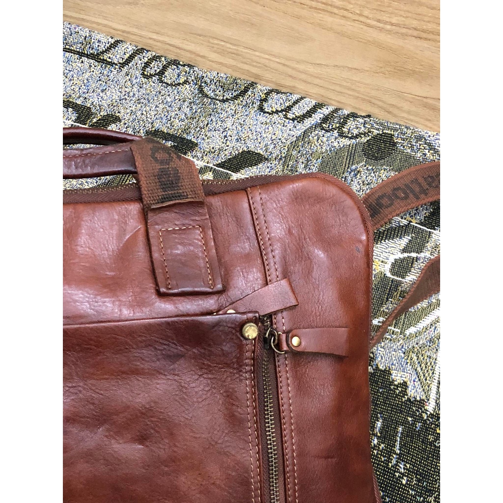 Cặp công sở nam da bò dày, đã qua sử dụng