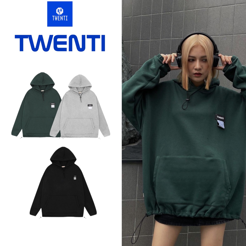 Áo hoodie TWENTI tag ngực in nổi thời trang | BigBuy360 - bigbuy360.vn